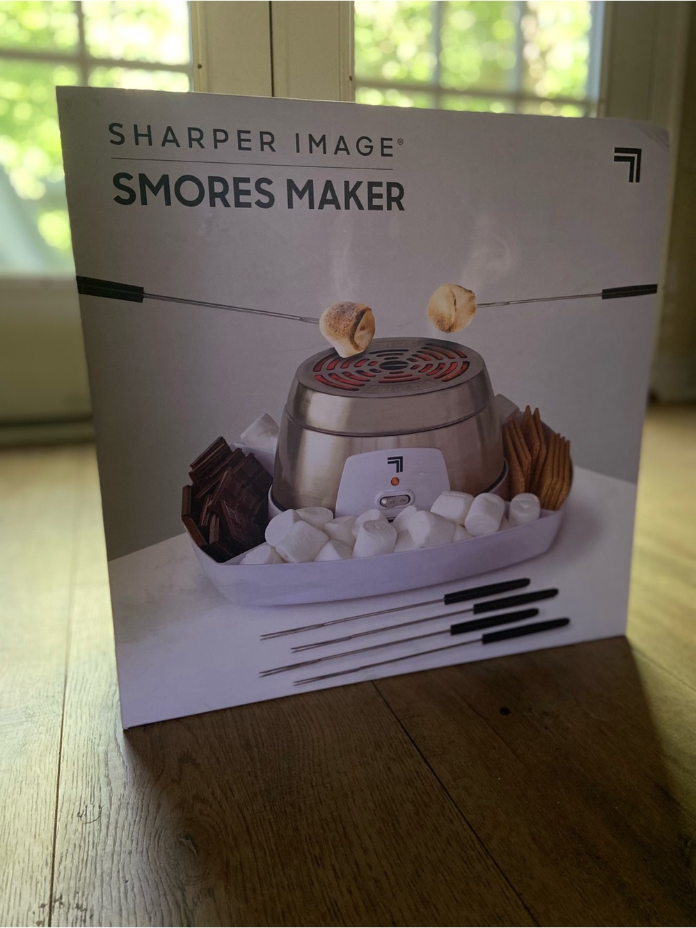 Sharper Image Stainless Steel & White Indoor S'mores Maker